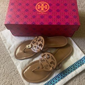 miller patent leather tory burch sandals